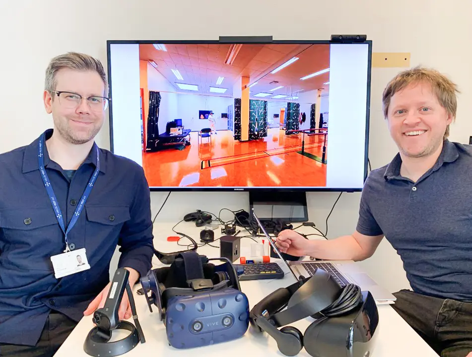 Thomas Fiskeseth Larsen (til venstre) og Håkon Garfors i Helse Vest IKT