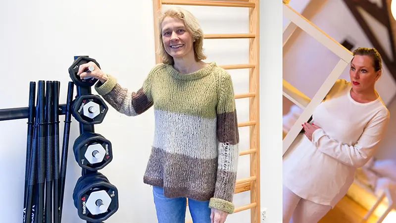 Bildet viser frisklivsleder Wenche Røset og en tenkt gjennomsnittspasient - Petra